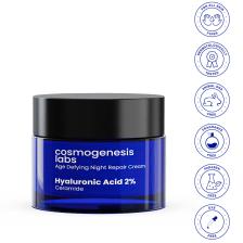 Yoğun Nemlendirici Gece Bakım Kremi 50ml Vegan Yaşlanma Ve Kırışıklık Karşıtı (%2 HYALURONİC ACİD)
