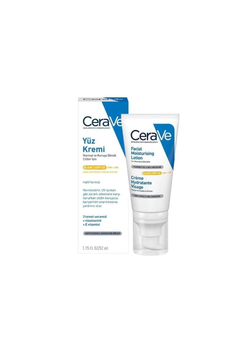 Kuru Ciltler Için Spf50 Nemlendirici Yüz Kremi 52 ml
