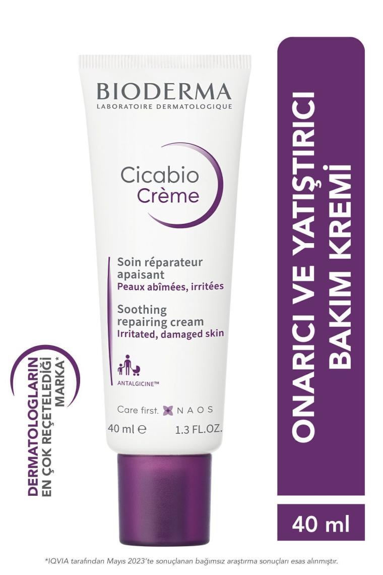 Cicabio Cream Cilt Bariyeri Onarıcı Nemlendirici Yatıştırıcı Tüm Ciltler için Yüz Vücut Krem 40 ml