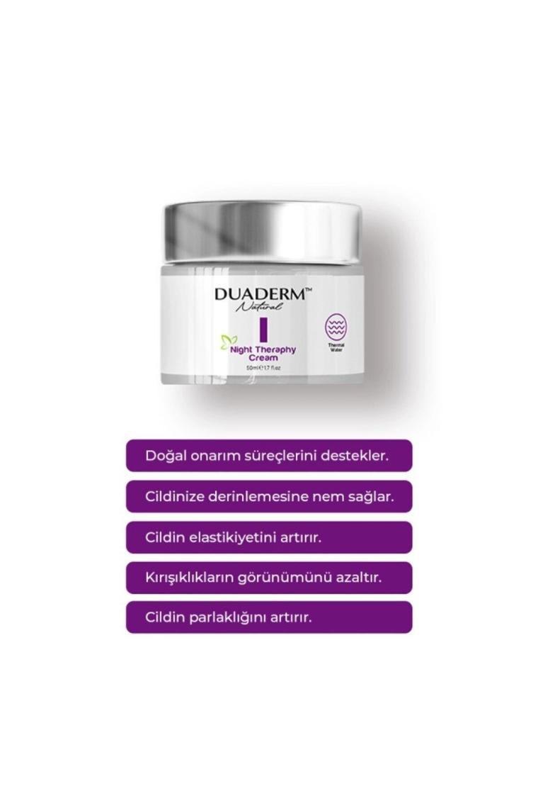 Duaderm Nemlendirici, Onarıcı Night Theraphy Cream (Liposomal Vit C & Vit A + Petinyl Palmitate) 50 ml