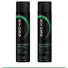 Syoss Saç Spreyi 400 ml x 2 – Maksimum Tutuş ve Parlaklık, Anti-Statik Etki, Vitamin Kompleksi, Her Saç Tipine Uygun