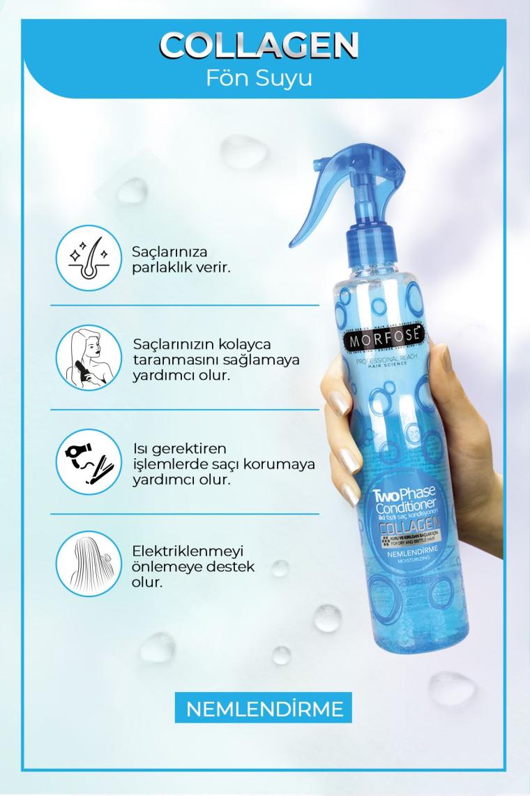 Mavi Kolajen Içerikli Fön Suyu 400 ml - Kuru Ve Kırılgan Saçlar
