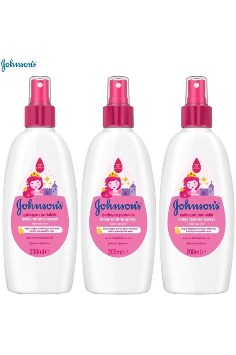 Johnsons Baby Bebek Kolay Tarama Spreyi 200ml 3 Lü Set Işıldayan Parlaklık