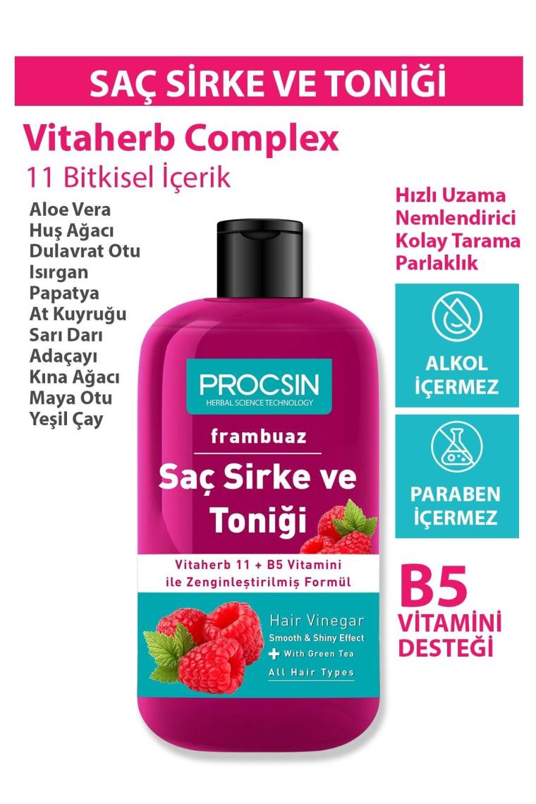 Yağ Dengeleyici Frambuazlı Saç Sirke Ve Toniği 250 ml