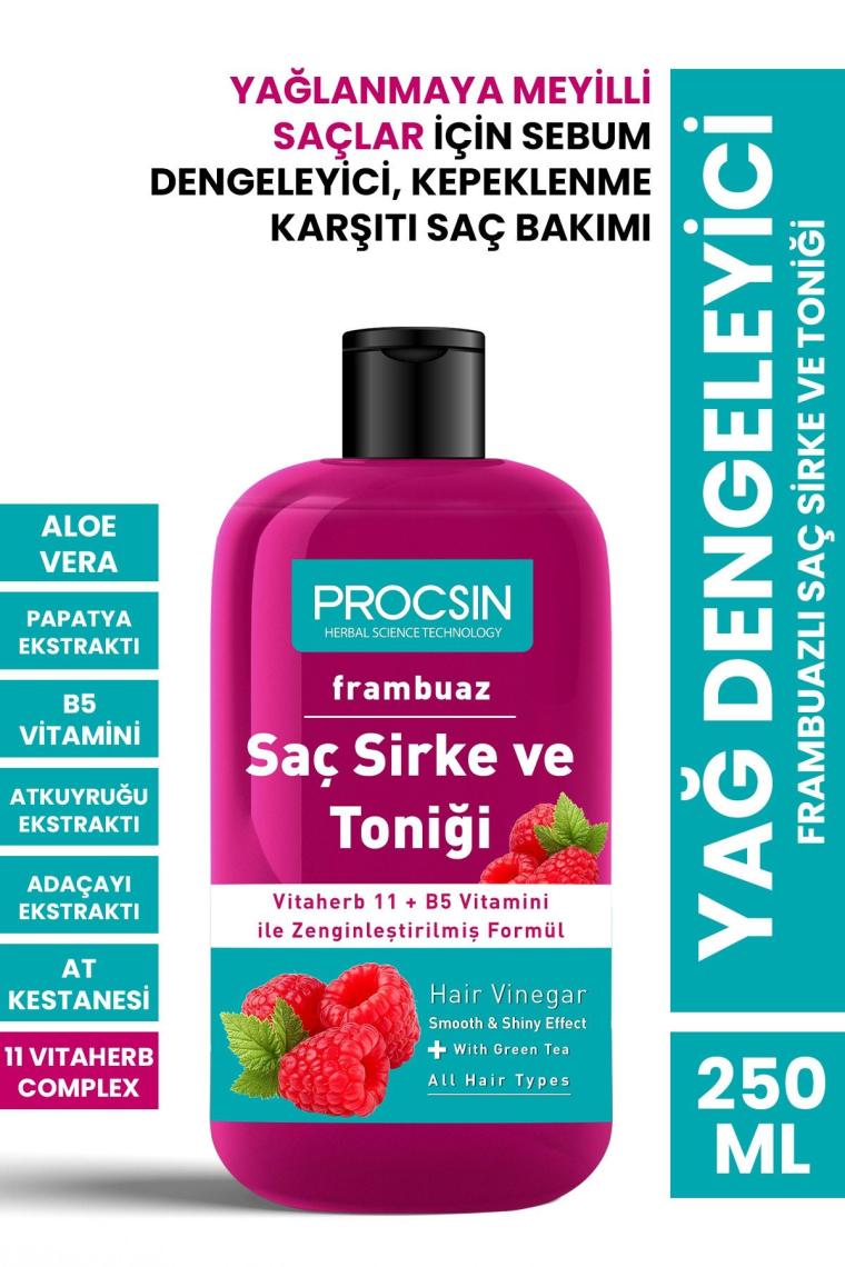 PROCSIN Yağ Dengeleyici Frambuazlı Saç Sirke ve Toniği 250 ML