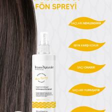 İnsane Naturale Argan ve Kolajenli Isı Koruyucu Saç Spreyi 250 ml – Tüm Saç Tipleri İçin Parlak ve Pürüzsüz Görünüm