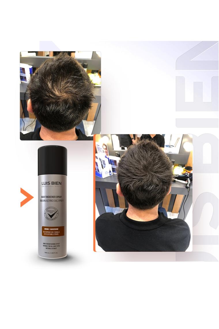 Luis Bien Hair Fiber Dolgunlaştırıcı Kahverengi Saç Spreyi 100 ml