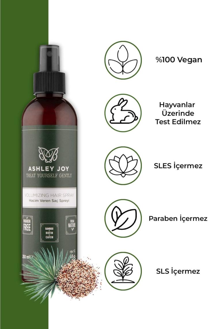 Ince Telli Saçlar Için Hacim Veren Dolgunlaştırıcı Biotin,kafein Içeren Saç Bakım Spreyi 150 ml