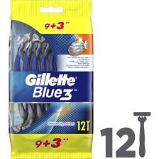 Gillette Blue3 Erkekler İçin Tek Kullanımlık Tıraş Bıçağı - 12'li Paket