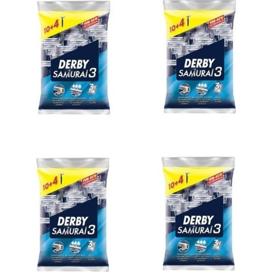 Derby Samurai 3 Tıraş Bıçağı 10+4 Poşet x 4 Paket