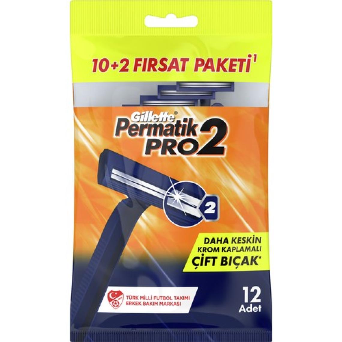 Gillette Permatik Pro 2 - 10 + 2 Poşet