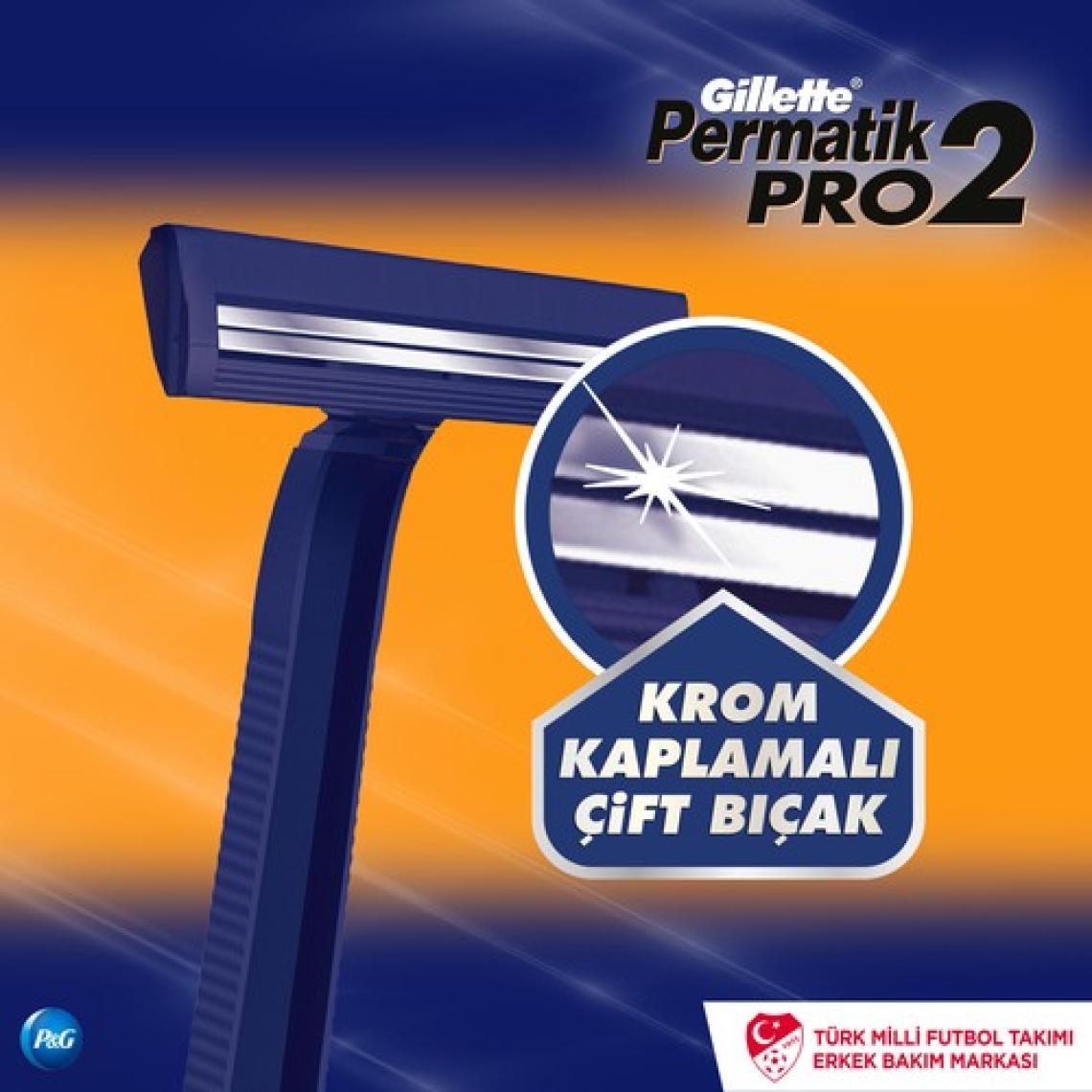 Gillette Permatik Pro 2 - 10 + 2 Poşet