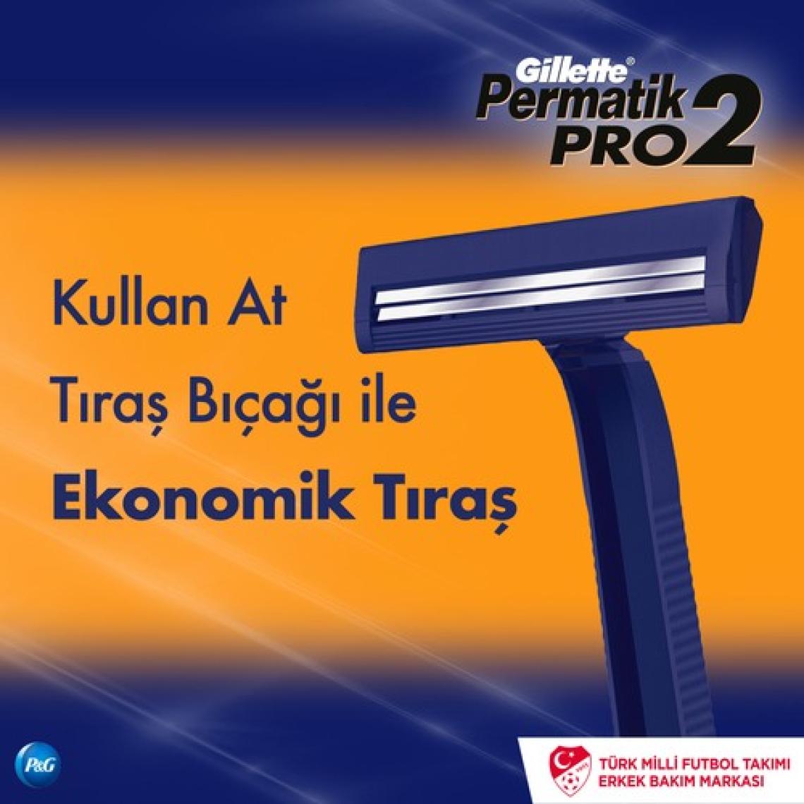 Gillette Permatik Pro 2 - 10 + 2 Poşet