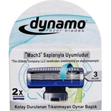 Dynamo 3 Bıçaklı Mach 3 Uyumlu Sistem Tıraş Bıçağı 2'li Yedek