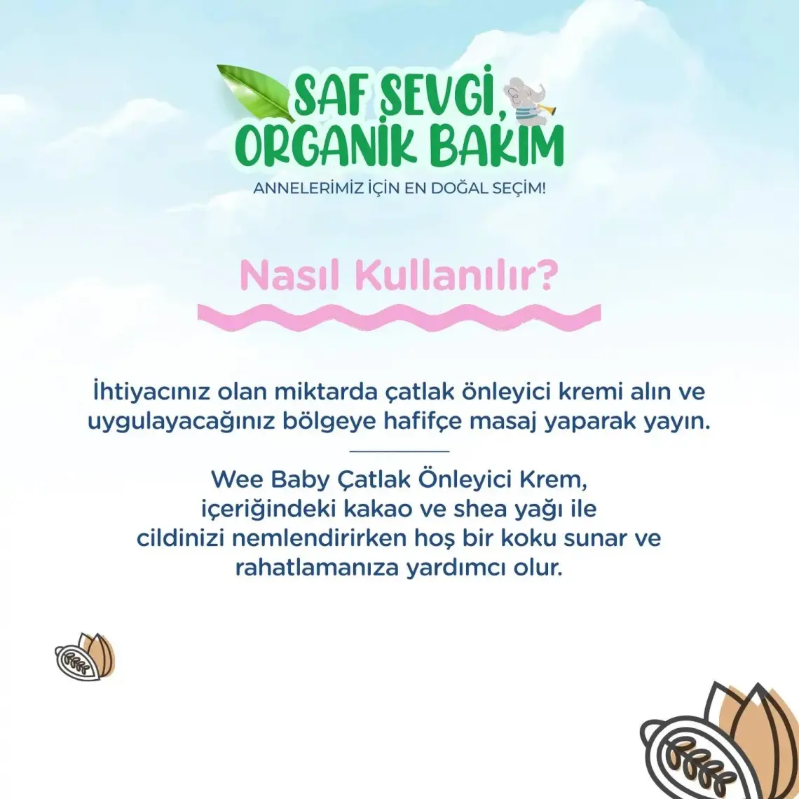 Wee Baby Organik Çatlak Önleyici Krem 150 ml
