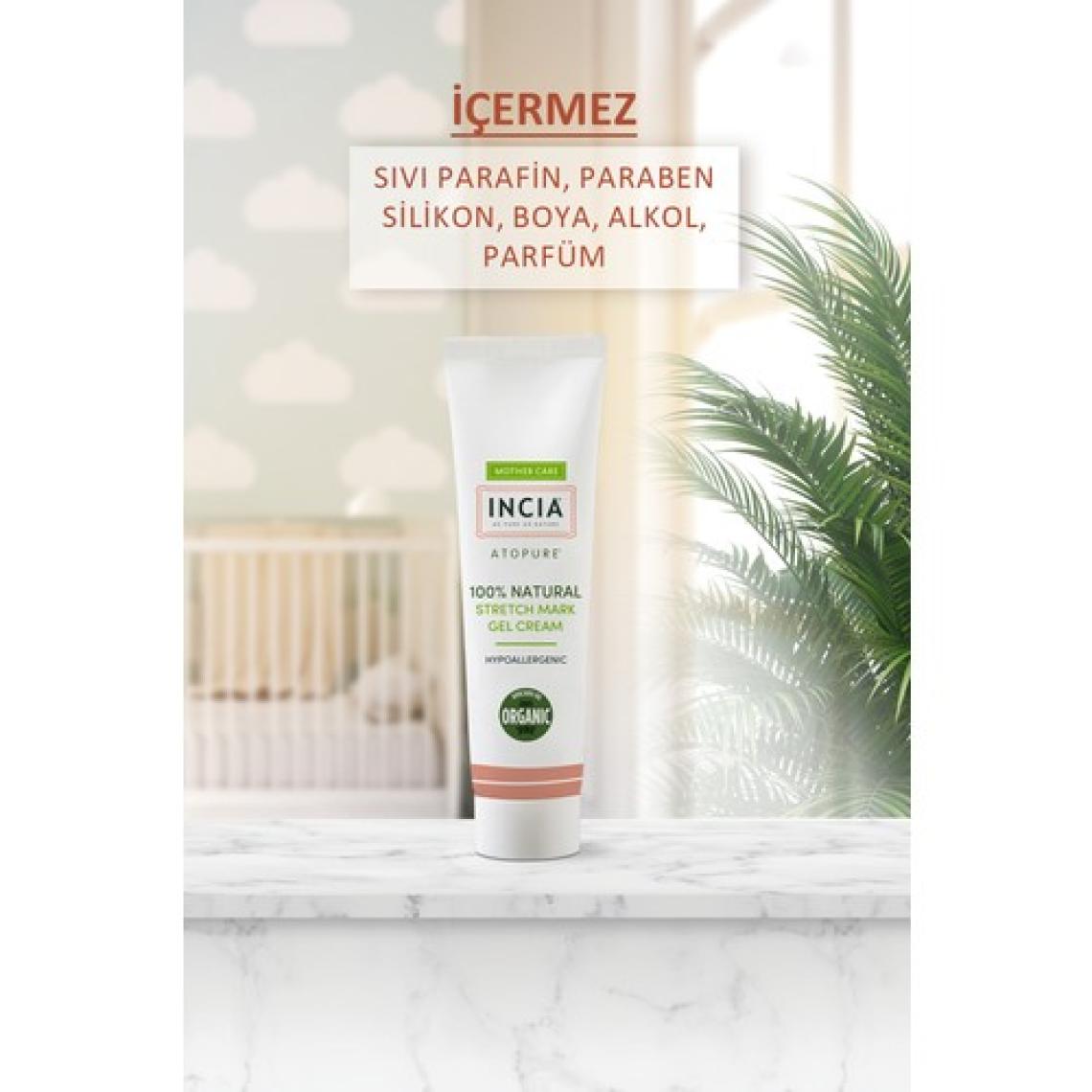 INCIA %100 Doğal Karın Çatlak Jel Kremi Çatlak Önleyici Organik Avokado Yağı Hamilelikte 75 ml
