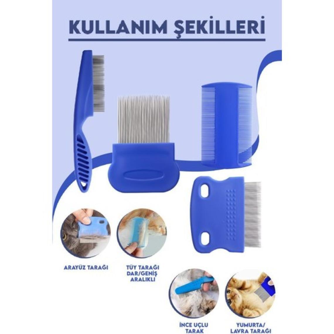 4'lü Kedi Köpek Bit Tarak Seti