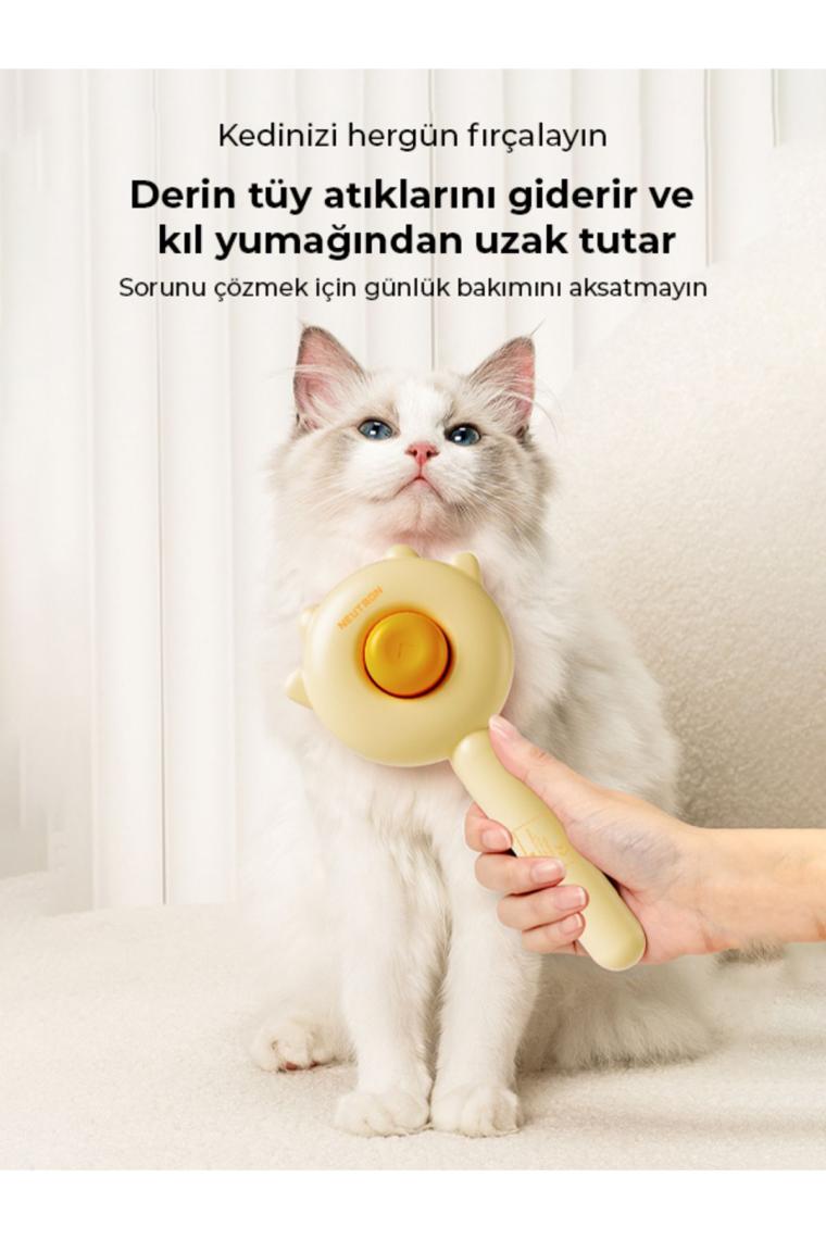 Kedi Tarağı, Kedi Tüy Toplayıcı, 140 Derece Kavisli Tarak Dişleri