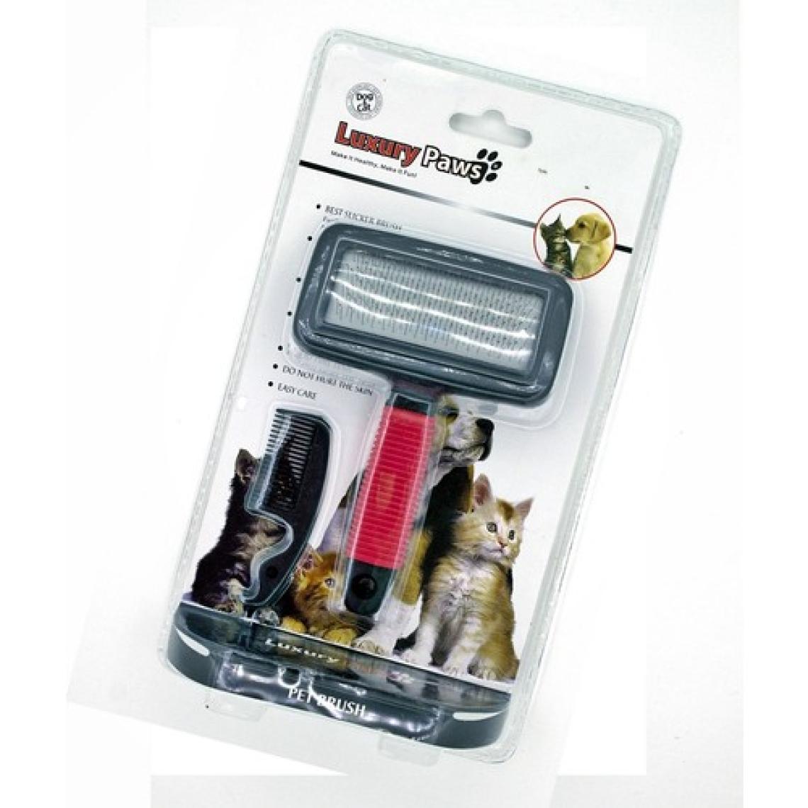 Luxury Paws Soft Saplı Fırça Temizleyici Taraklı Medium 13 Cm