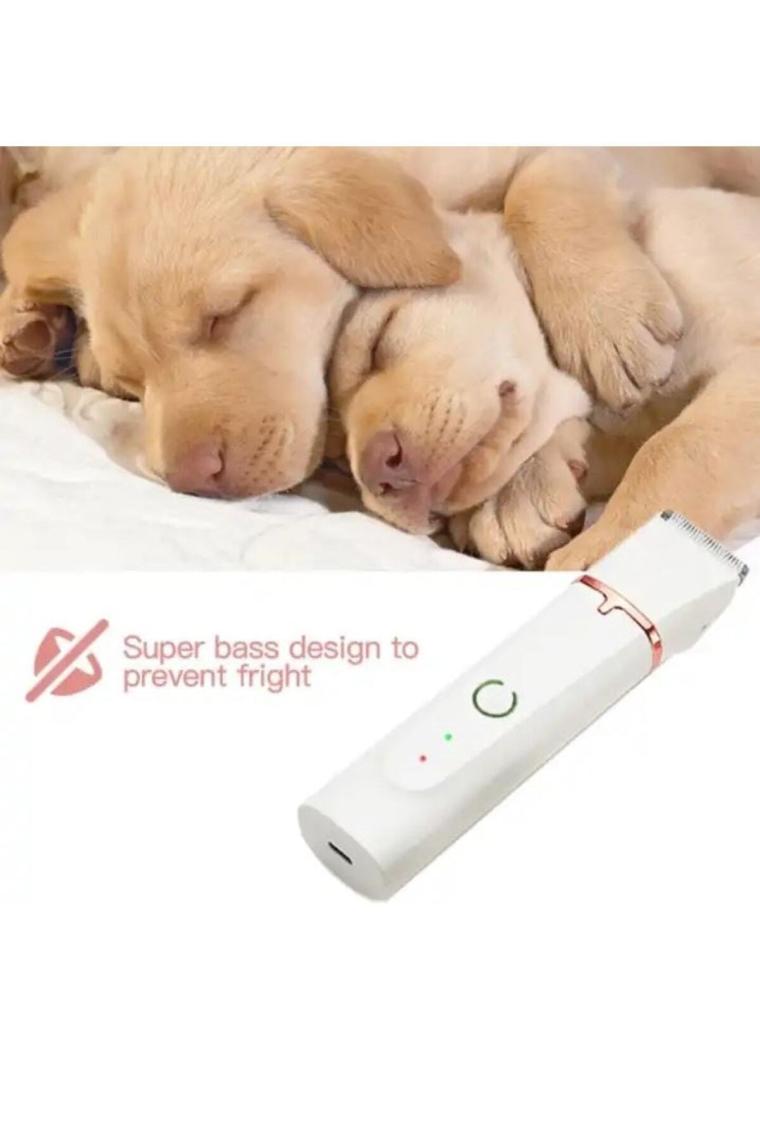 WINBEST 4in1 Kedi Köpek Bakım Seti Traş Makinasi Tırnak Törpüsü USB Şarjlı Tıraş Seti Pet Evcil Hayvan
