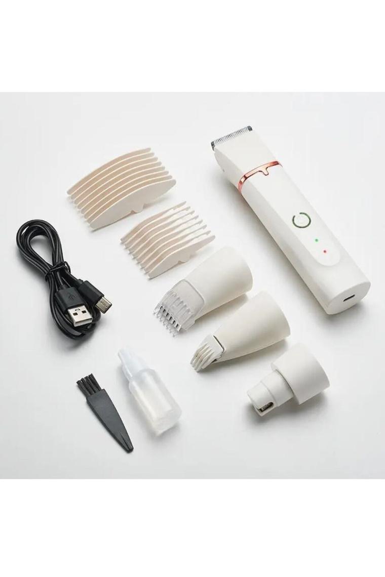 WINBEST 4in1 Kedi Köpek Bakım Seti Traş Makinasi Tırnak Törpüsü USB Şarjlı Tıraş Seti Pet Evcil Hayvan