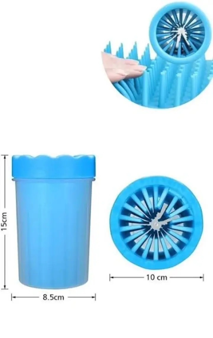 Buffer&reg; Silikon Jel Fırçalı Kedi Köpek Pati Ayak Yıkama Temizleme Kovası (Küçük)