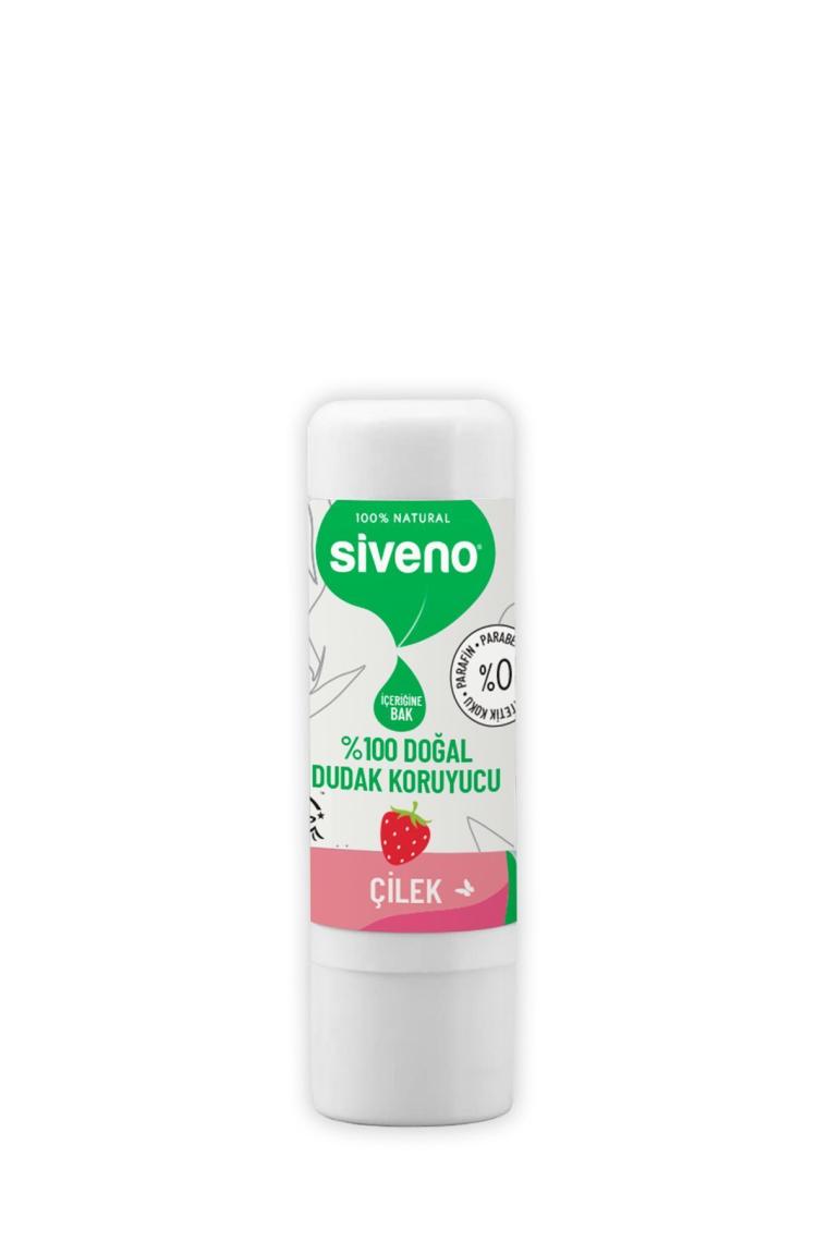 %100 Doğal Dudak Koruyucu Çilek Bitkisel Lipbalm Dudak Kremi Nemlendirici Parlatıcı Onarıcı 6 G
