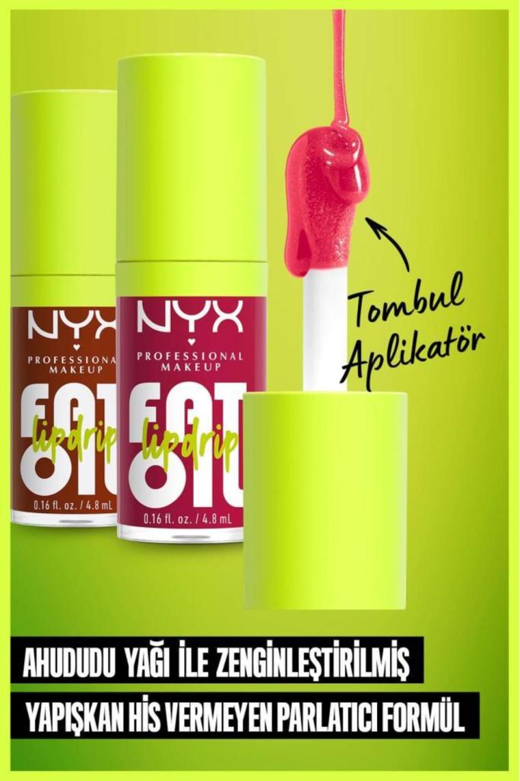 NYX Fat Oil Lip Drip Parlatıcı Dudak Yağı Supermodel