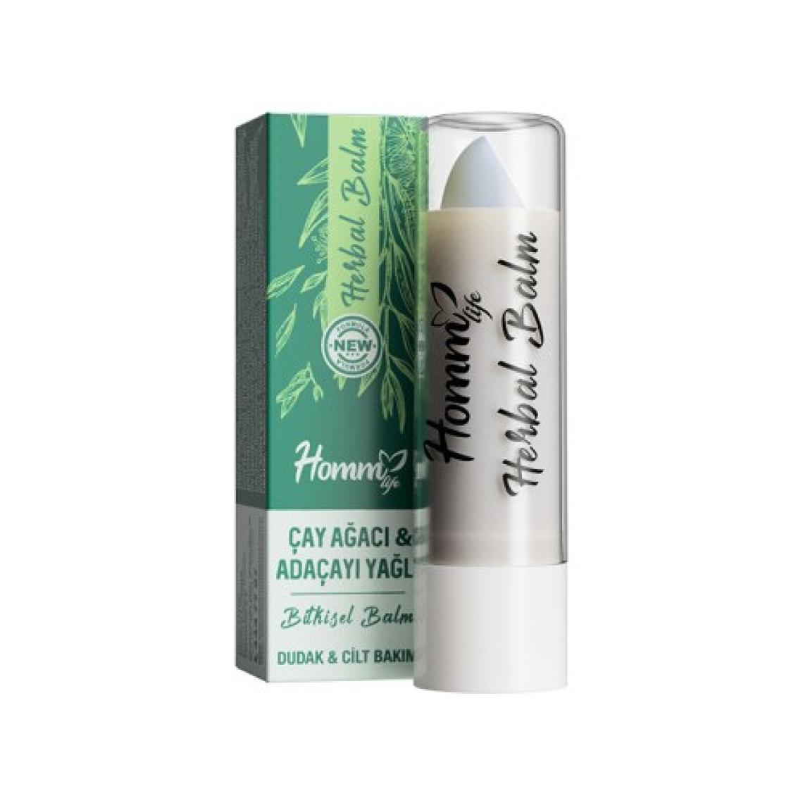 Homm Life   Çay Ağacı Ve Adaçayı Yağlı Bitkisel Balm 5ml