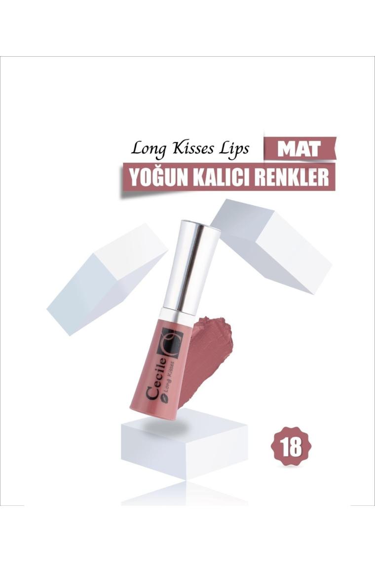 Cecile Kalıcı Mat Ruj / Long Kisses Lipgloss  18