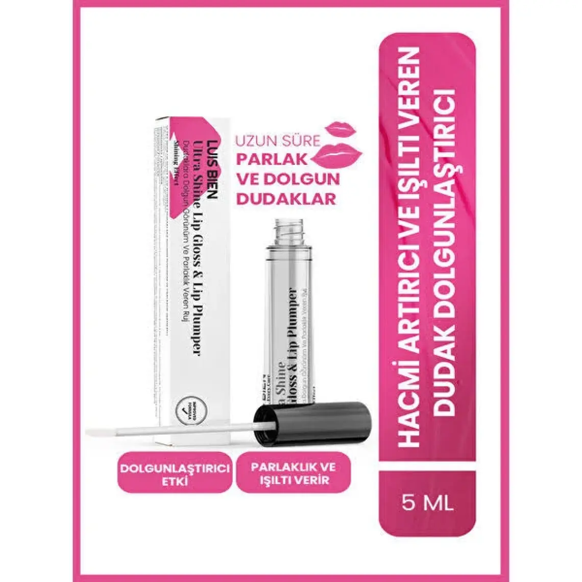 Luis Bien Dudak Dolgunlaştırıcı ve Dudak Parlatıcı 5 ml