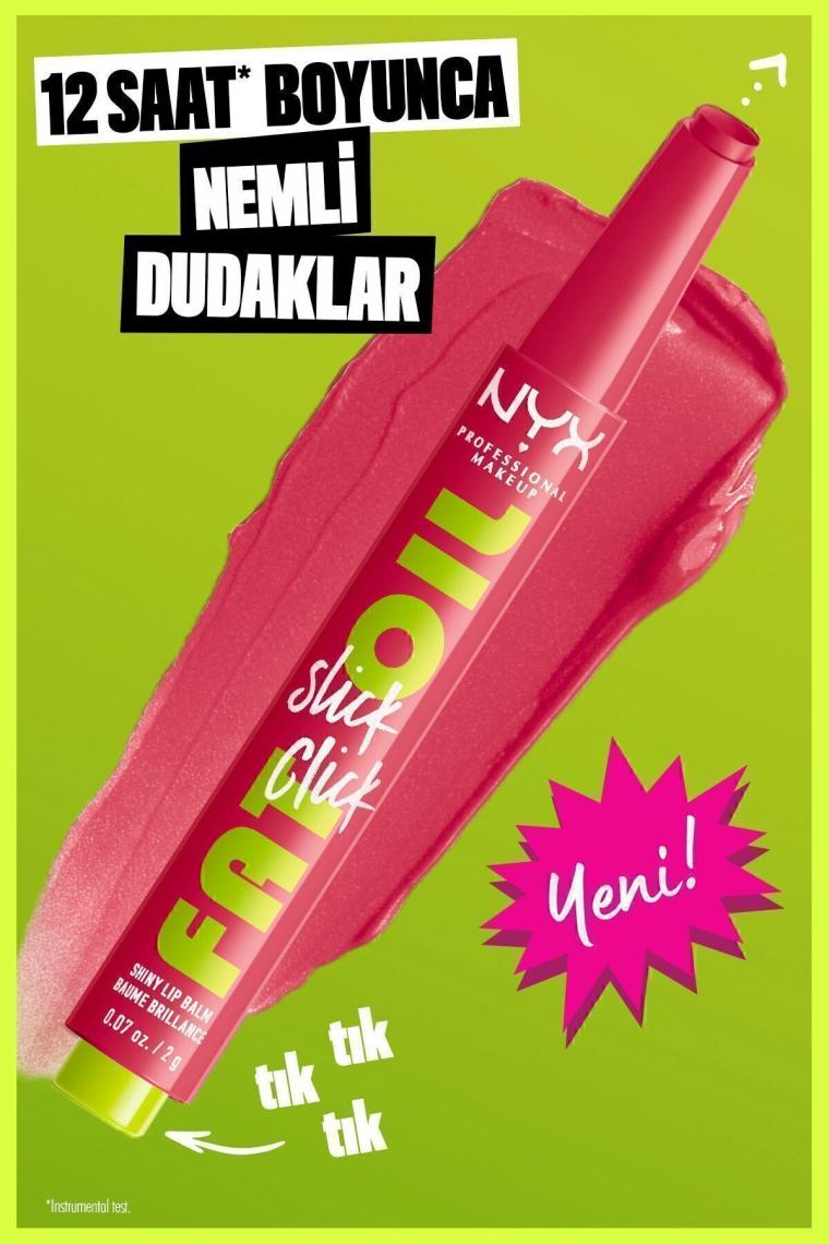 NYX Professional Makeup Fat Oil Slick Click Parlatıcı Nemlendirici Nude Tonlu Dudak Balmı - 05 Link In My Bio