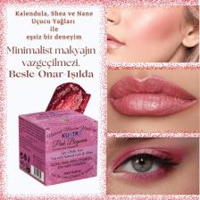 Kuatra Pink Begonia Nemlendirici - Antioksidan Işıltı Veren Balm (Doğal Içerikli Ruj- Allık)