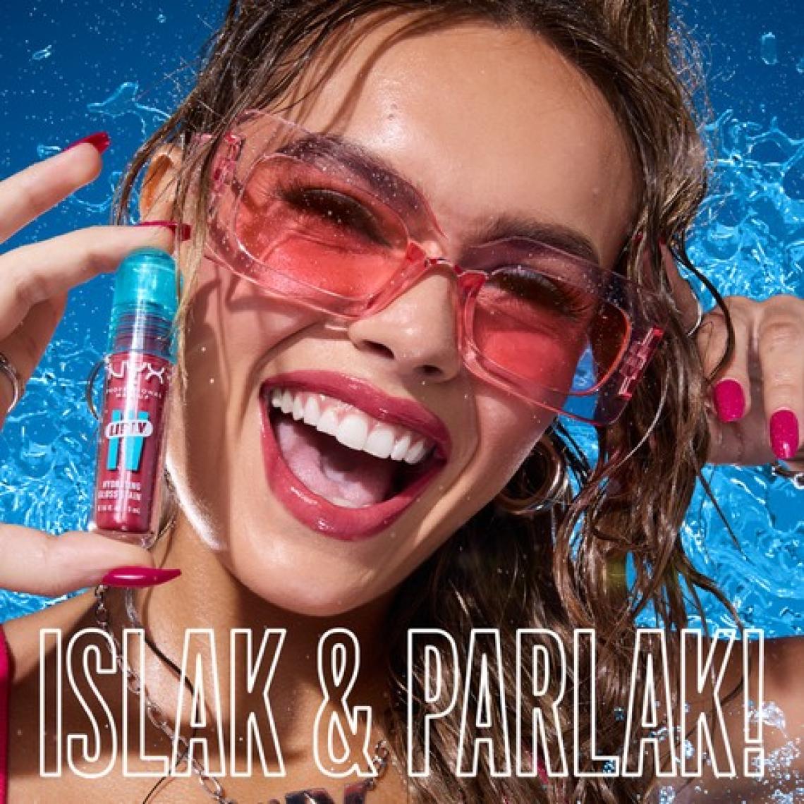 NYX Professional Makeup Lip I.V. Vitamin İçeren Parlatıcı + Tint - 08 Drippin' In Rose