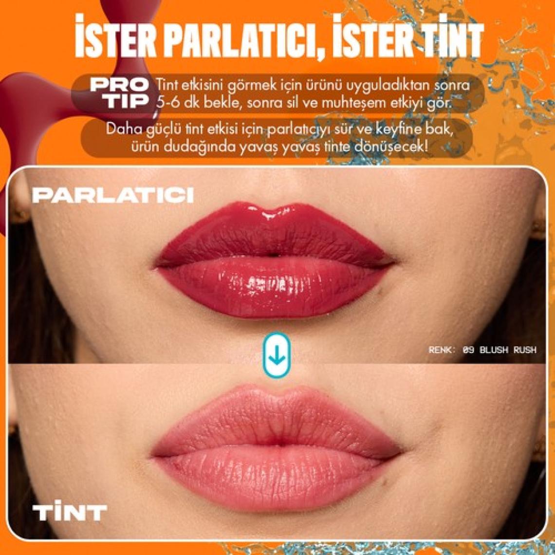 NYX Professional Makeup Lip I.V. Vitamin İçeren Parlatıcı + Tint - 08 Drippin' In Rose