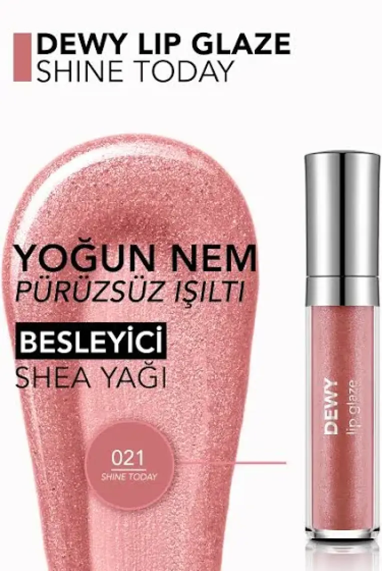 Besleyici Dudak Parlatıcısı - Dewy Lip Glaze - 021 Shine Today!-8682536069380