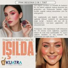 Kuatra Pink Begonia Nemlendirici - Antioksidan Işıltı Veren Balm (Doğal Içerikli Ruj- Allık)