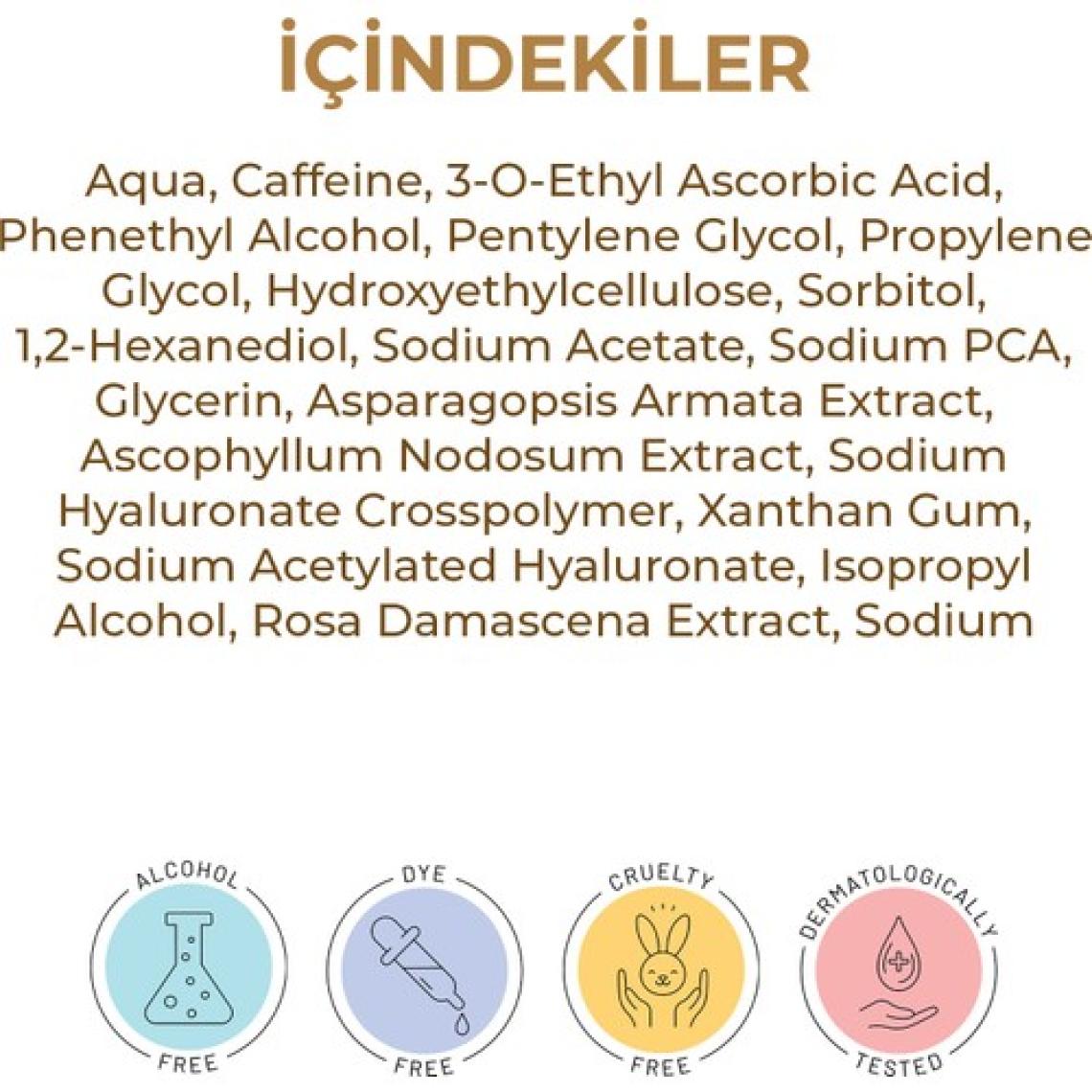 WIWIFY Göz Altı Torbalanma, Koyu Halkalara Karşı Göz Çevresi Serumu (Caffeine %5 + C Vitamini %4)