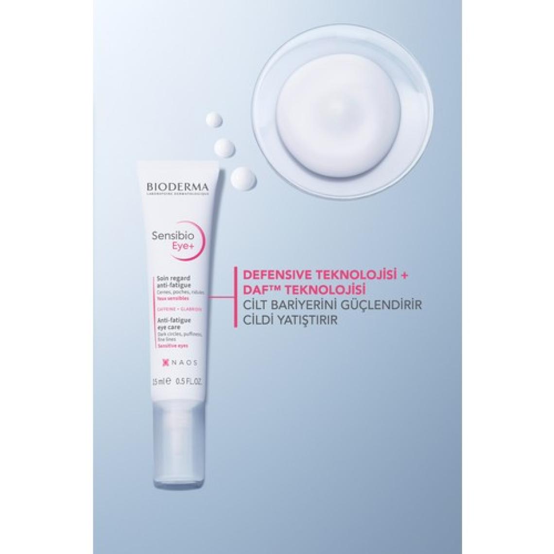 Bioderma Sensibio Eye+ Hassas Göz Çevresi Koyu Halka ve Kırışıklık Karşıtı Nemlendirici Göz Bakım Kremi 15 ml