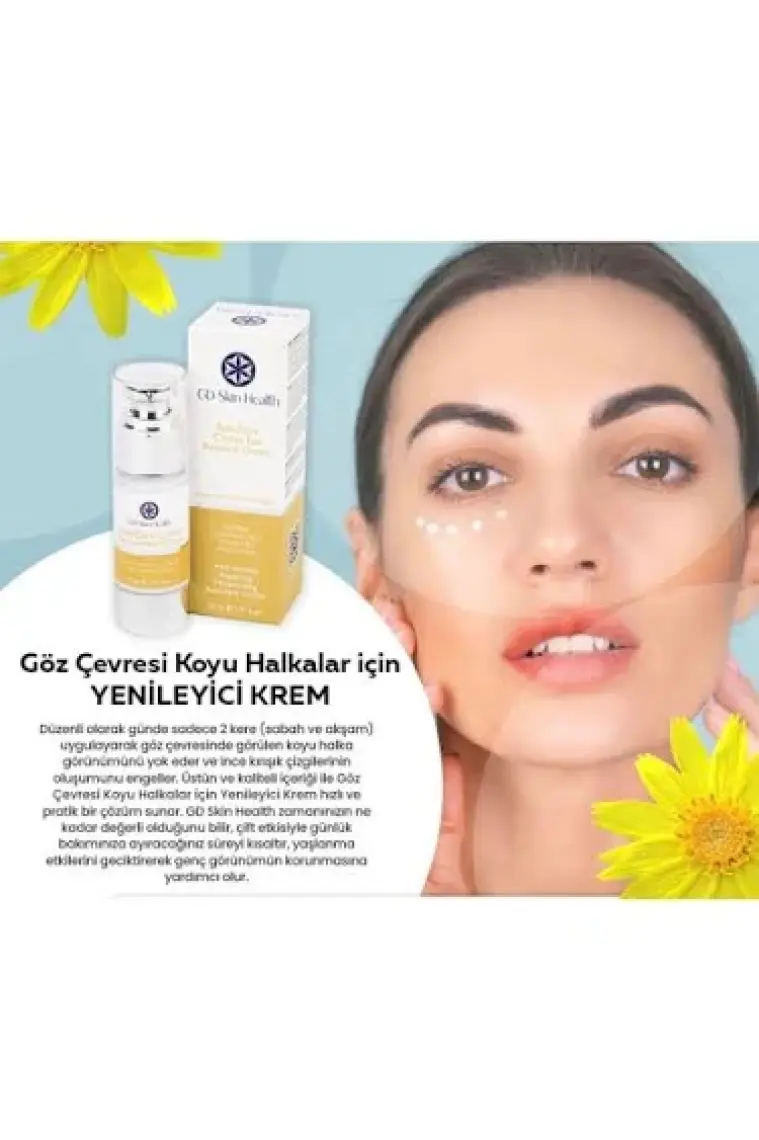 GD Skin Health Anti-Dark Circles Eye Renewal Cream, Göz Çevresi Koyu Halkalar Için Yenileyici Krem 30ML