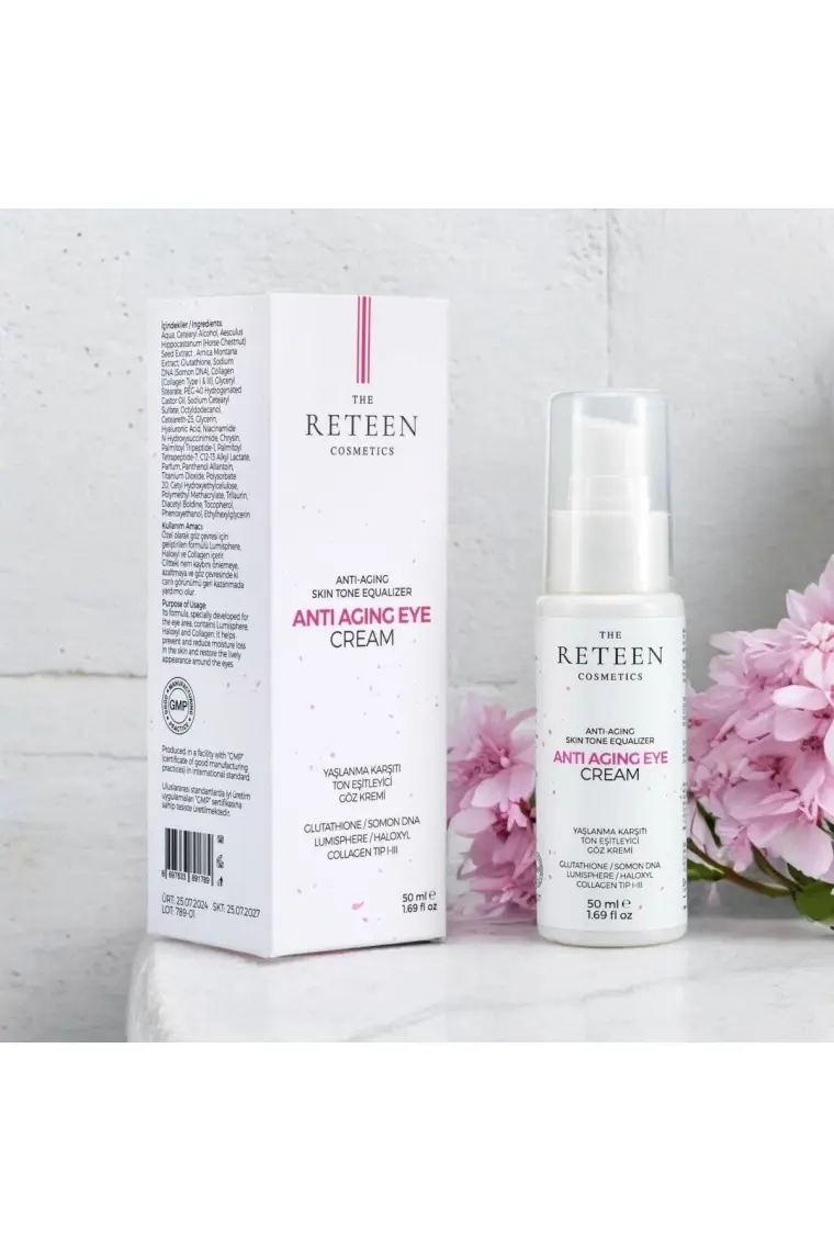 The RETEEN Cosmetics Yaşlanma Morluk ve Torba Karşıtı Ton Eşitleyici Lumisphere Glutatyon Kolajen Göz Kremi 50 ml