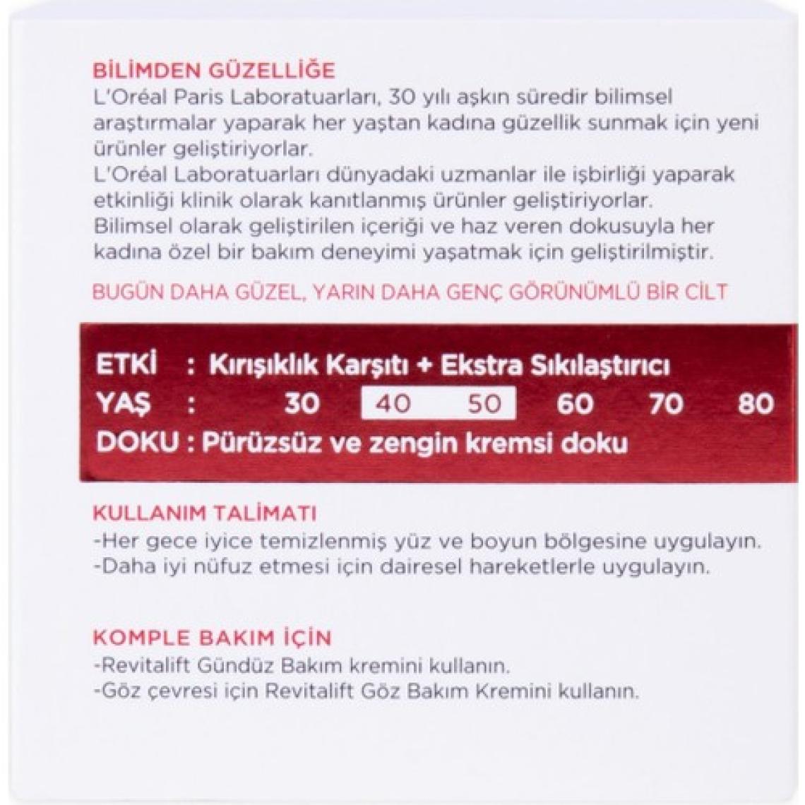 L'Oréal Paris Revitalift  Gece Bakım Kremi