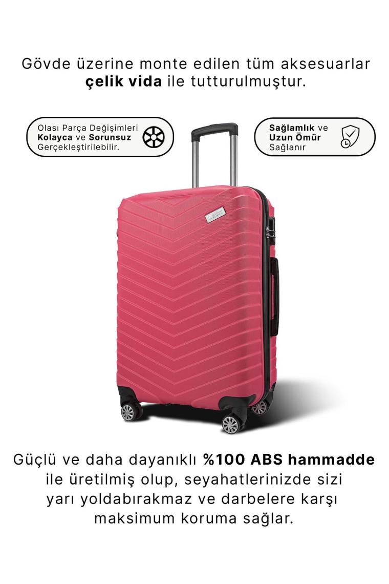 Wx-1001 Fuşya Orta Boy Valiz