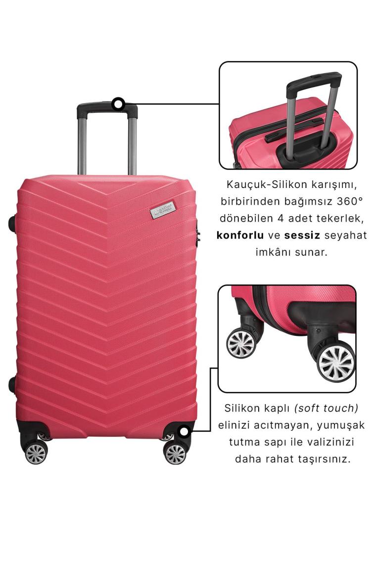 Wx-1001 Fuşya Orta Boy Valiz
