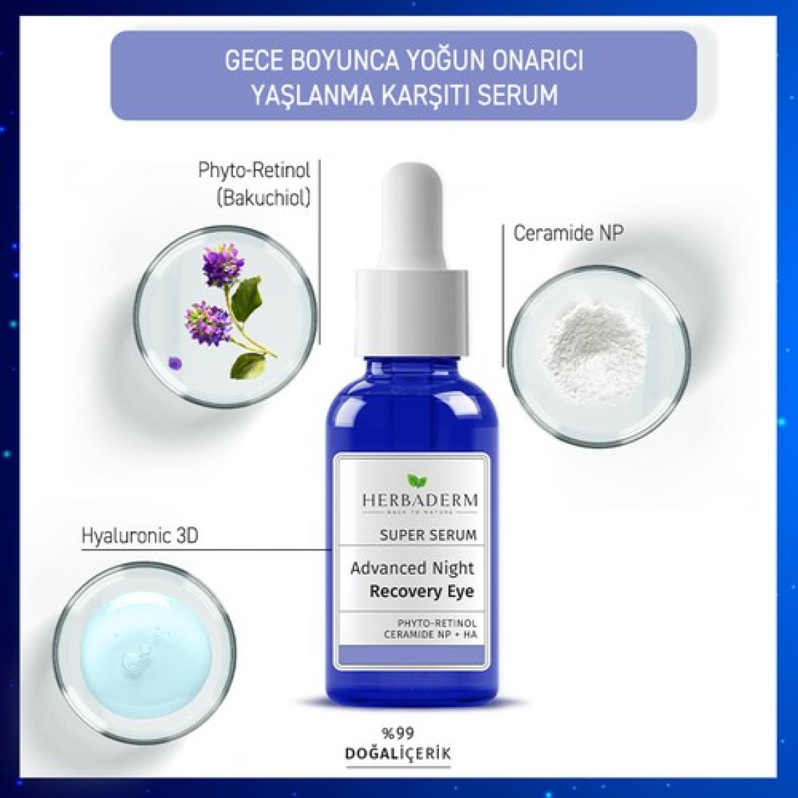 Herbaderm Superserum Gözçevresi Yoğun Onarıcı Gece Komp