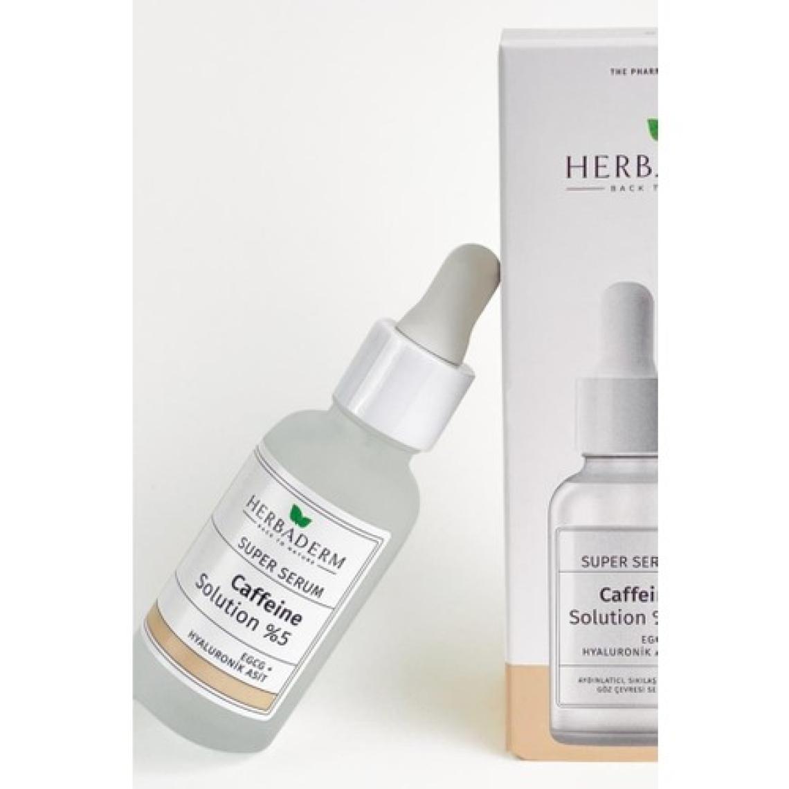 Herbaderm Süper Serum Göz Altı Torba ve Morluklarına Karşı Göz Çevresi Bakım Serumu Kafein + Hyaluronik Asit + EGCG %96 Doğal İçerik 30 Ml