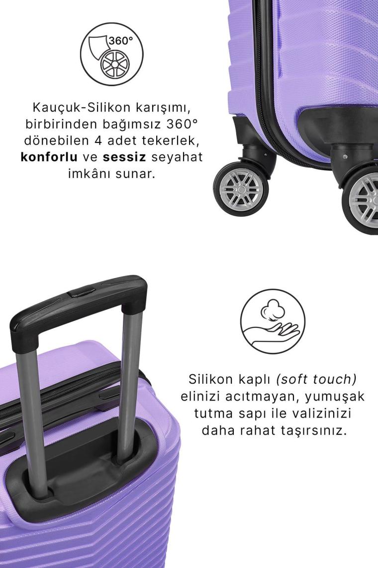 Wx-1001 Mor Renk Kabin ( Küçük ) Boy Valiz