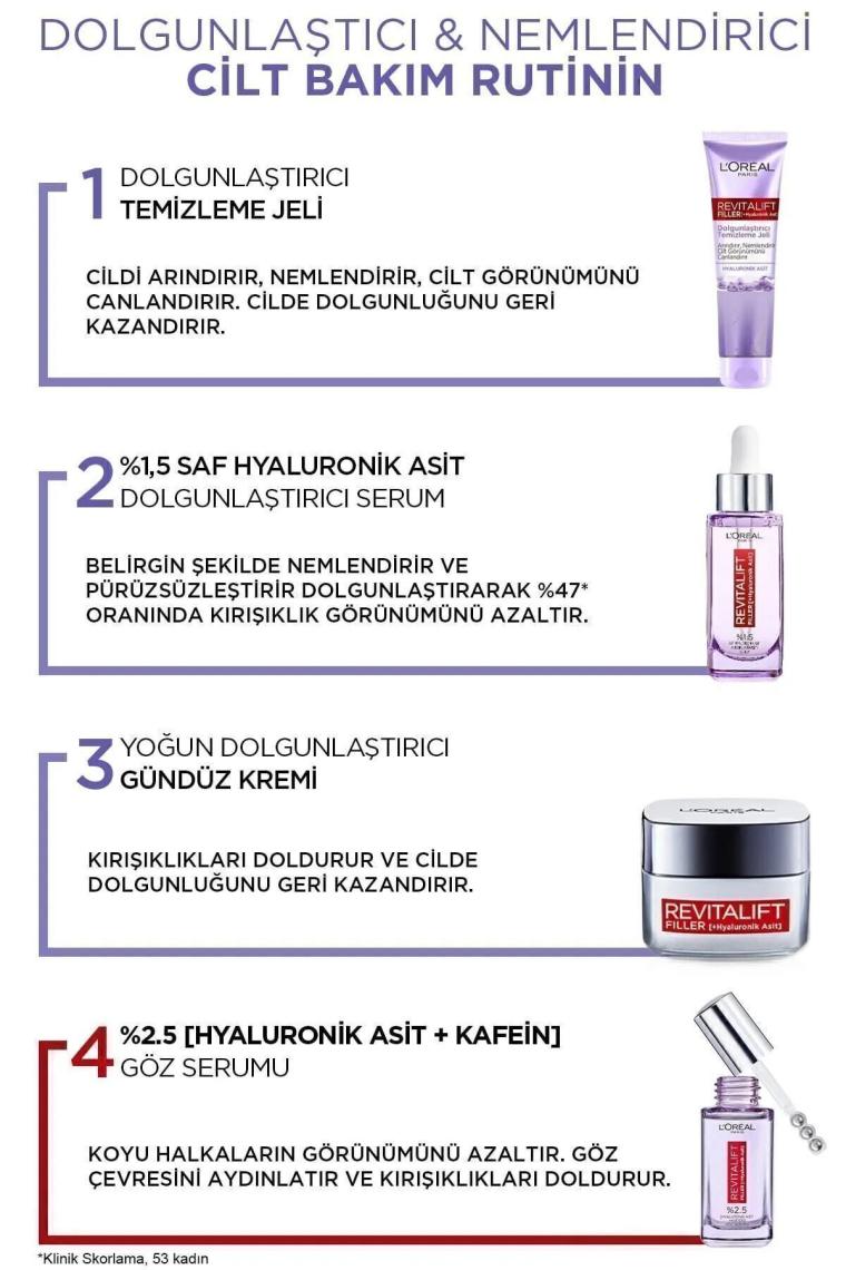 Revitalift Filler Göz Çevresini Aydınlatıcı, Koyu Halka Görünümünü Azaltan Göz Serumu 20ml