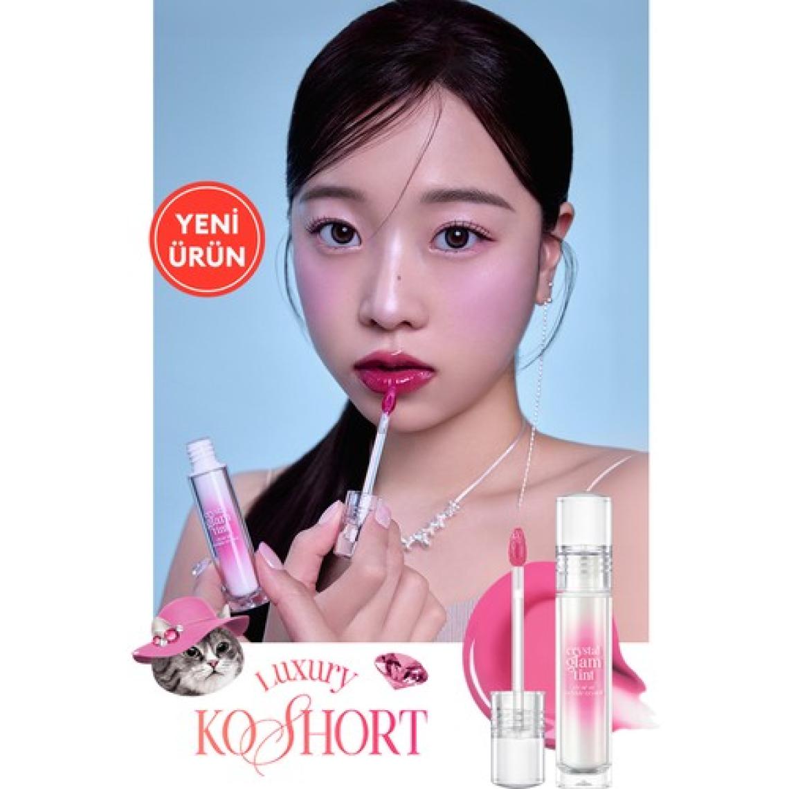 Clio Yapışkanlık Hissi Vermeyen Yoğun Işıltılı Tint CLIO Crystal Glam Tint (16 Luxury Mauve Ruby)