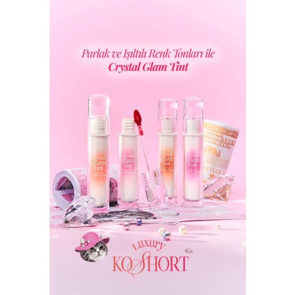 Clio Yapışkanlık Hissi Vermeyen Yoğun Işıltılı Tint CLIO Crystal Glam Tint (16 Luxury Mauve Ruby)